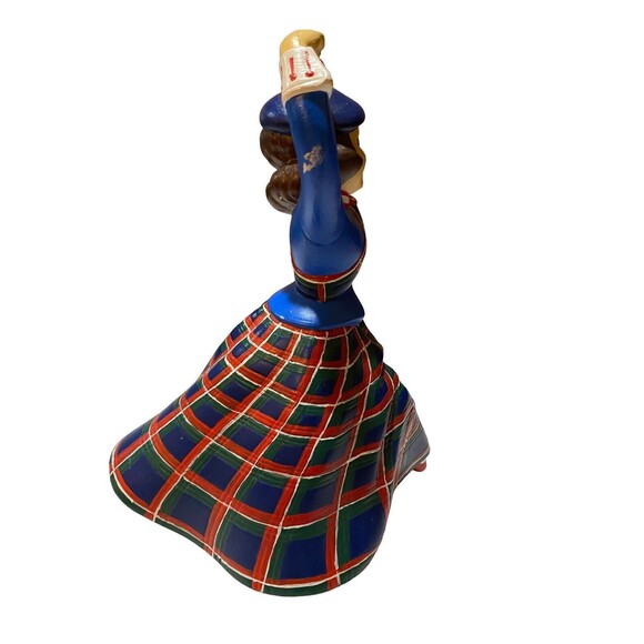 Vintage Holland Mold Scottish Celtic Lass Dancing Girl Brown Eyes Signed plaid - Picture 10 of 13